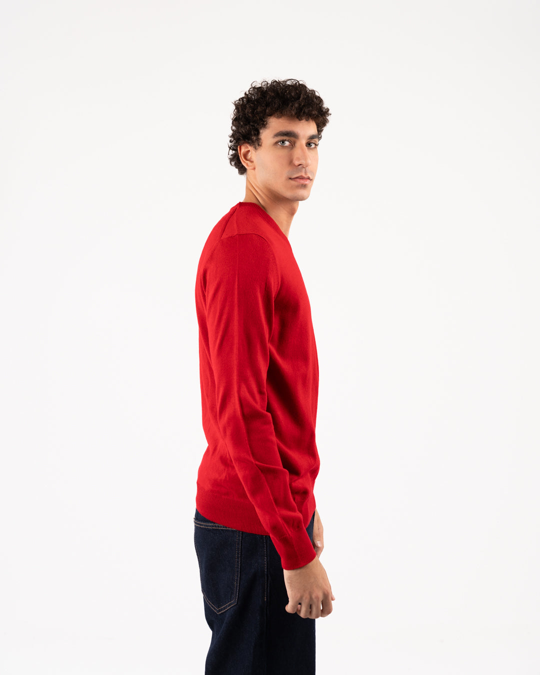 Men Plain Sweater V Neck
