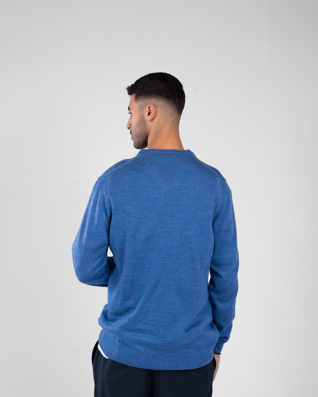 Men Plain Sweater V Neck