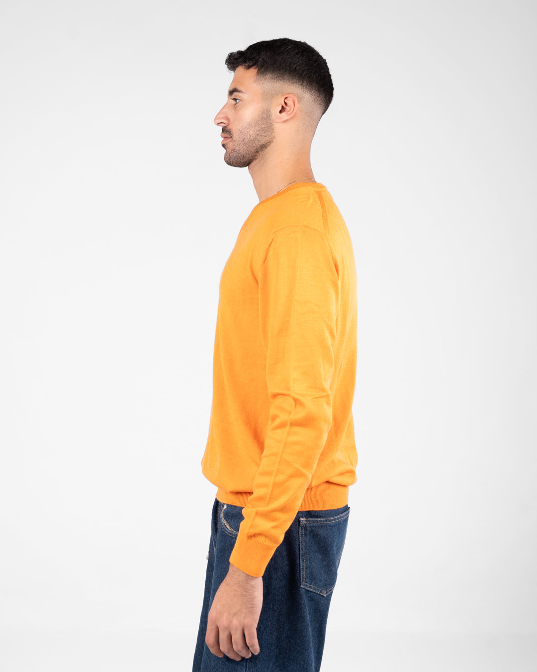 Men Plain Sweater V Neck