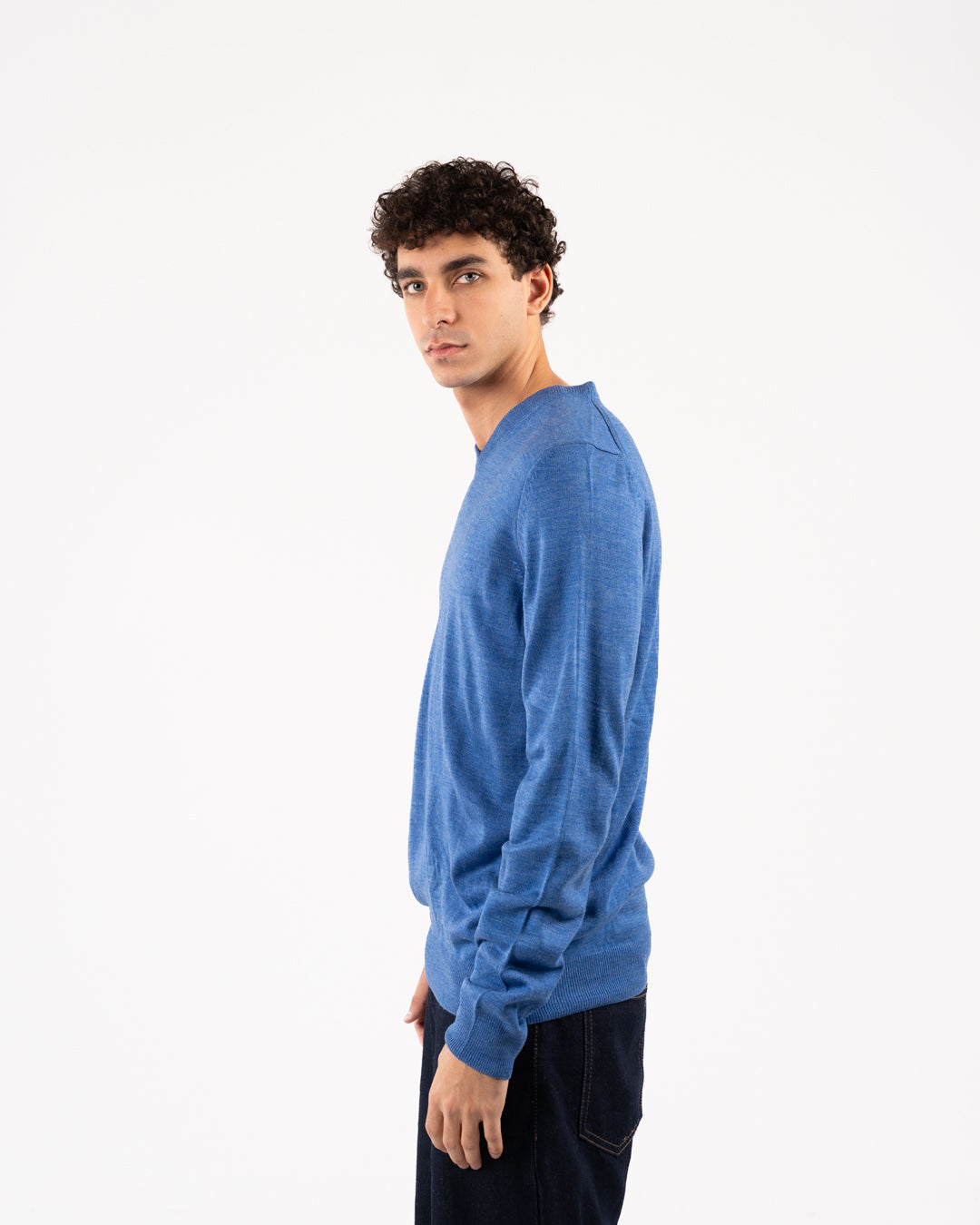 Men Plain Sweater V Neck