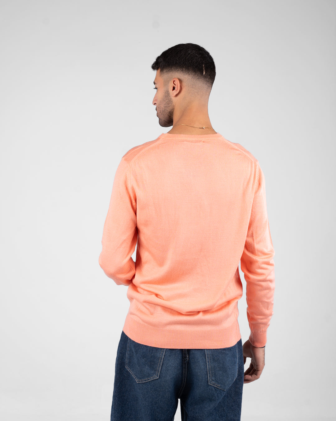 Men Plain Sweater V Neck