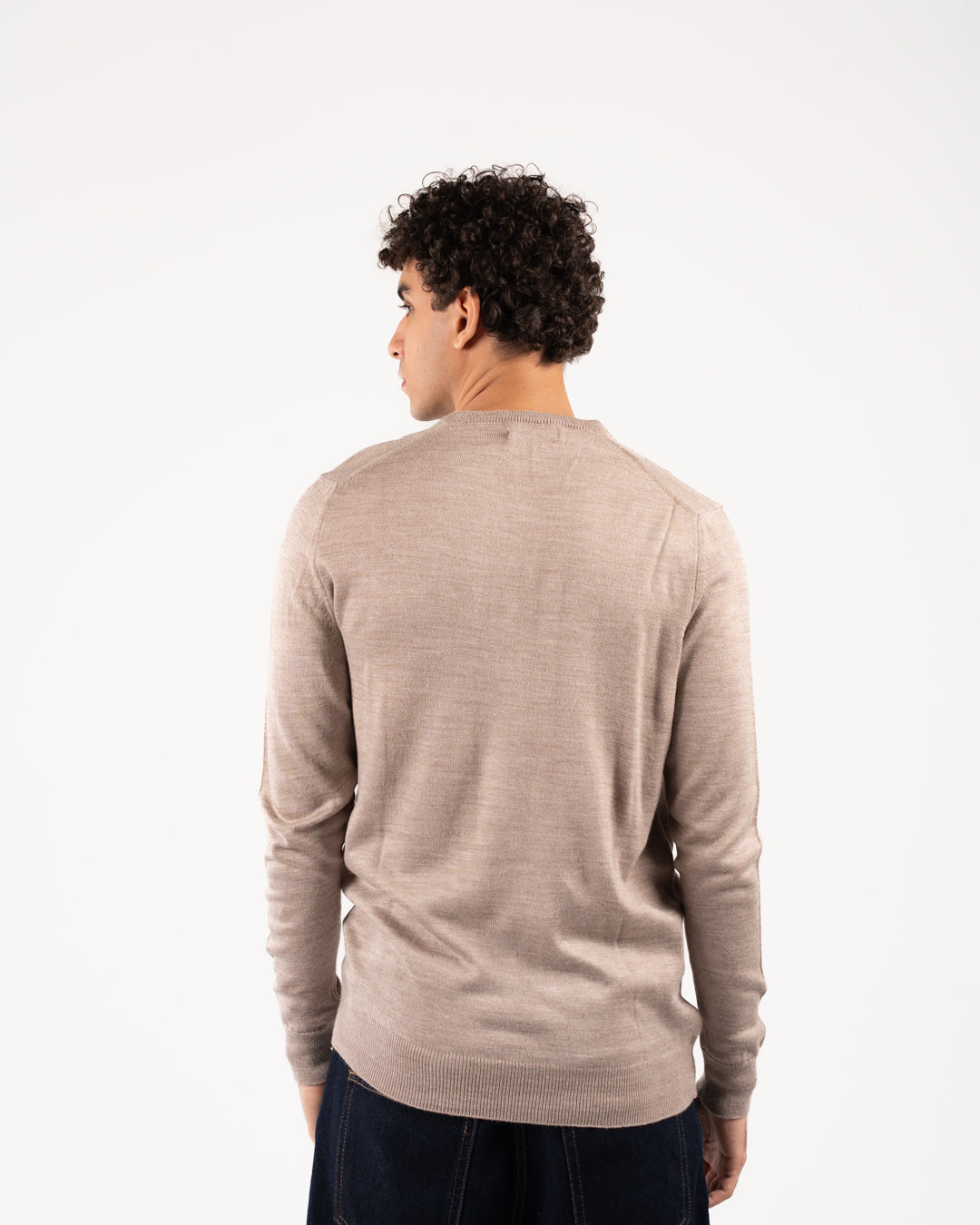 Men Plain Sweater V Neck