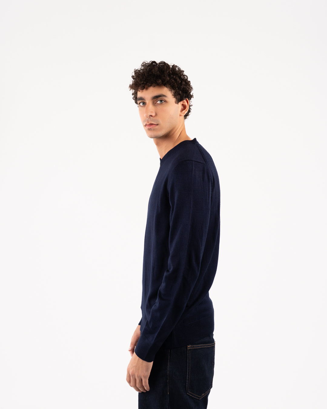 Men Plain Sweater V Neck