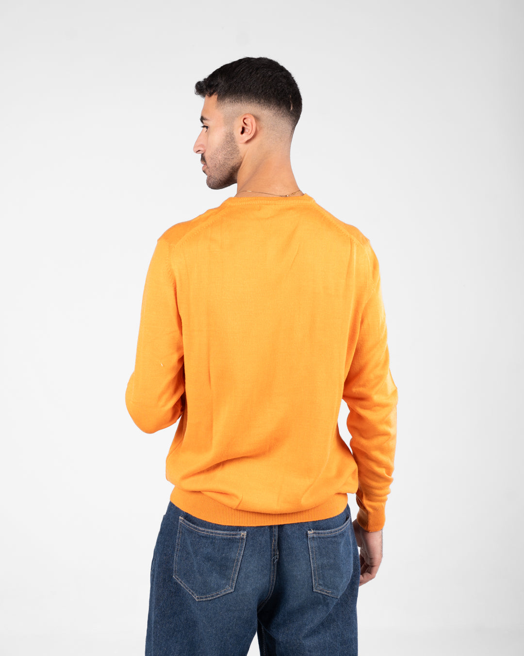 Men Plain Sweater V Neck