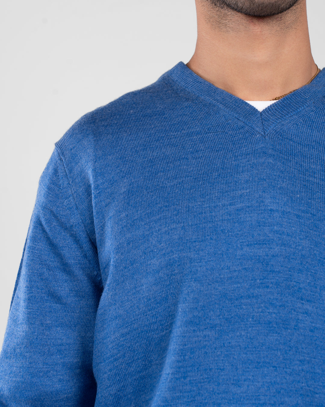 Men Plain Sweater V Neck