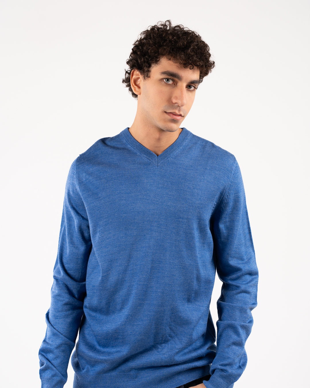 Men Plain Sweater V Neck