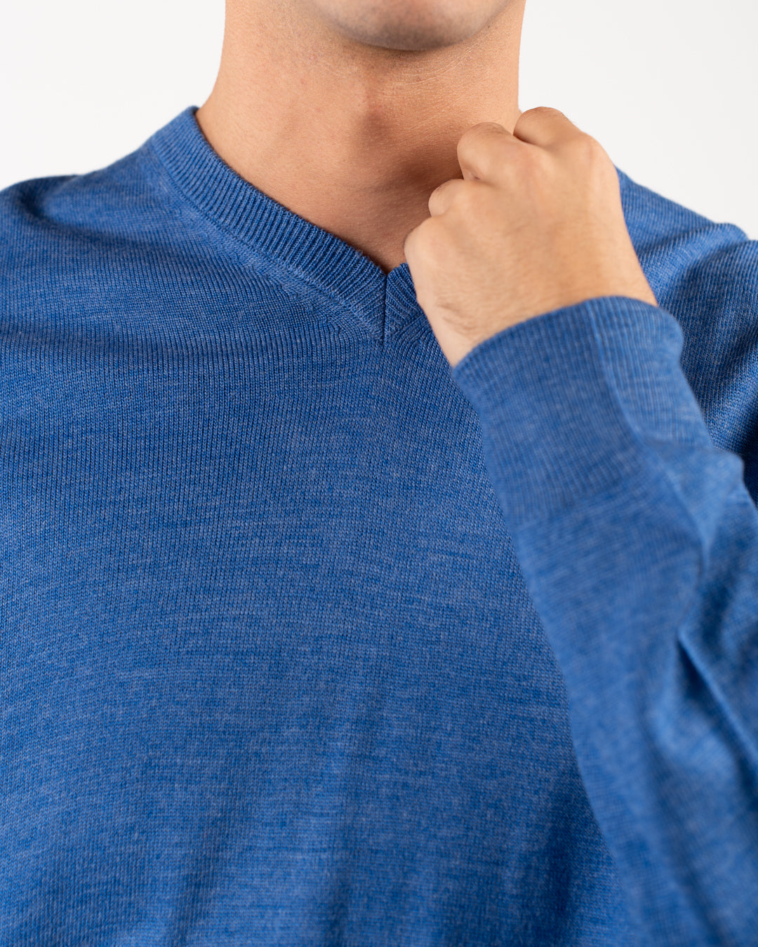 Men Plain Sweater V Neck