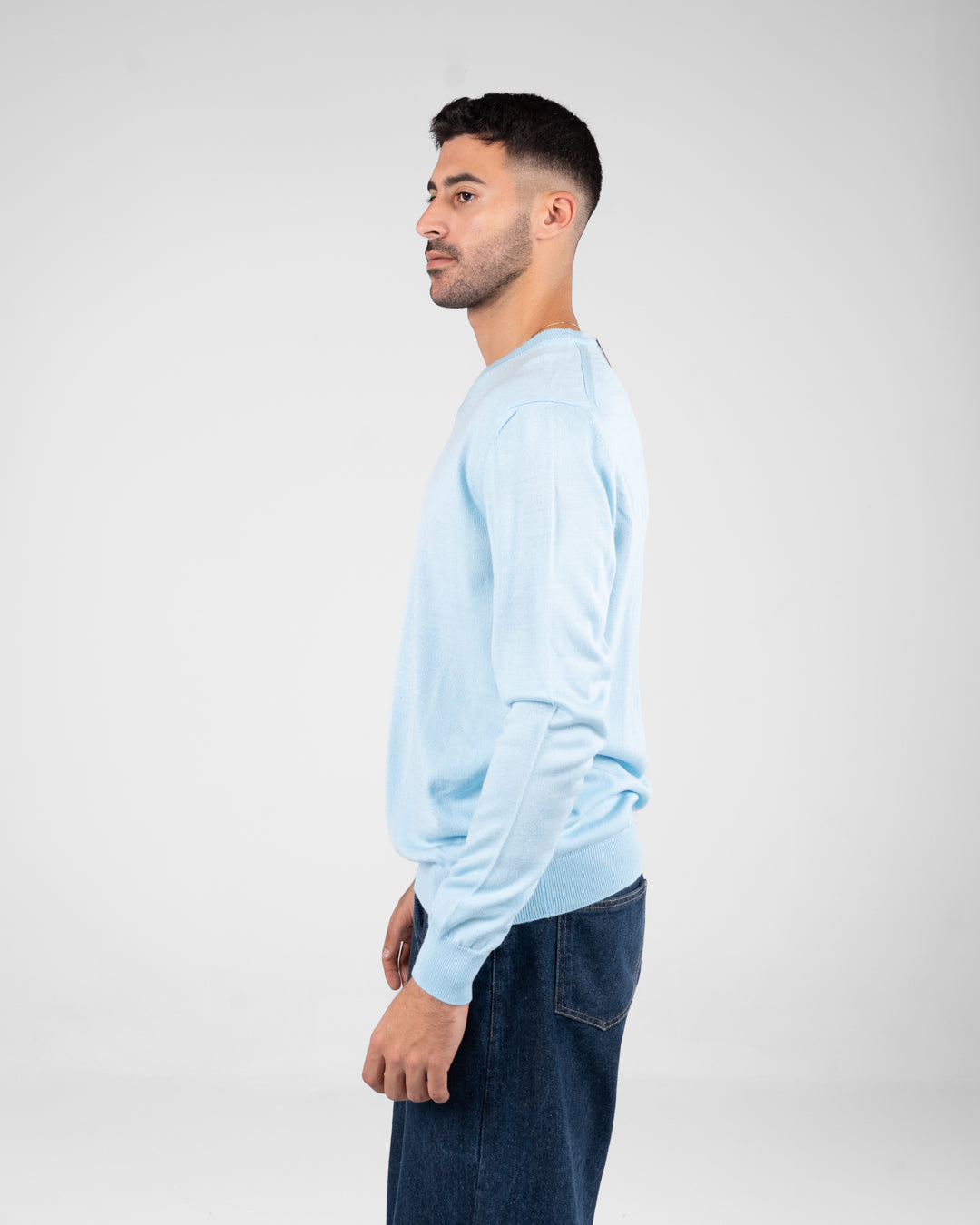 Men Plain Sweater V Neck