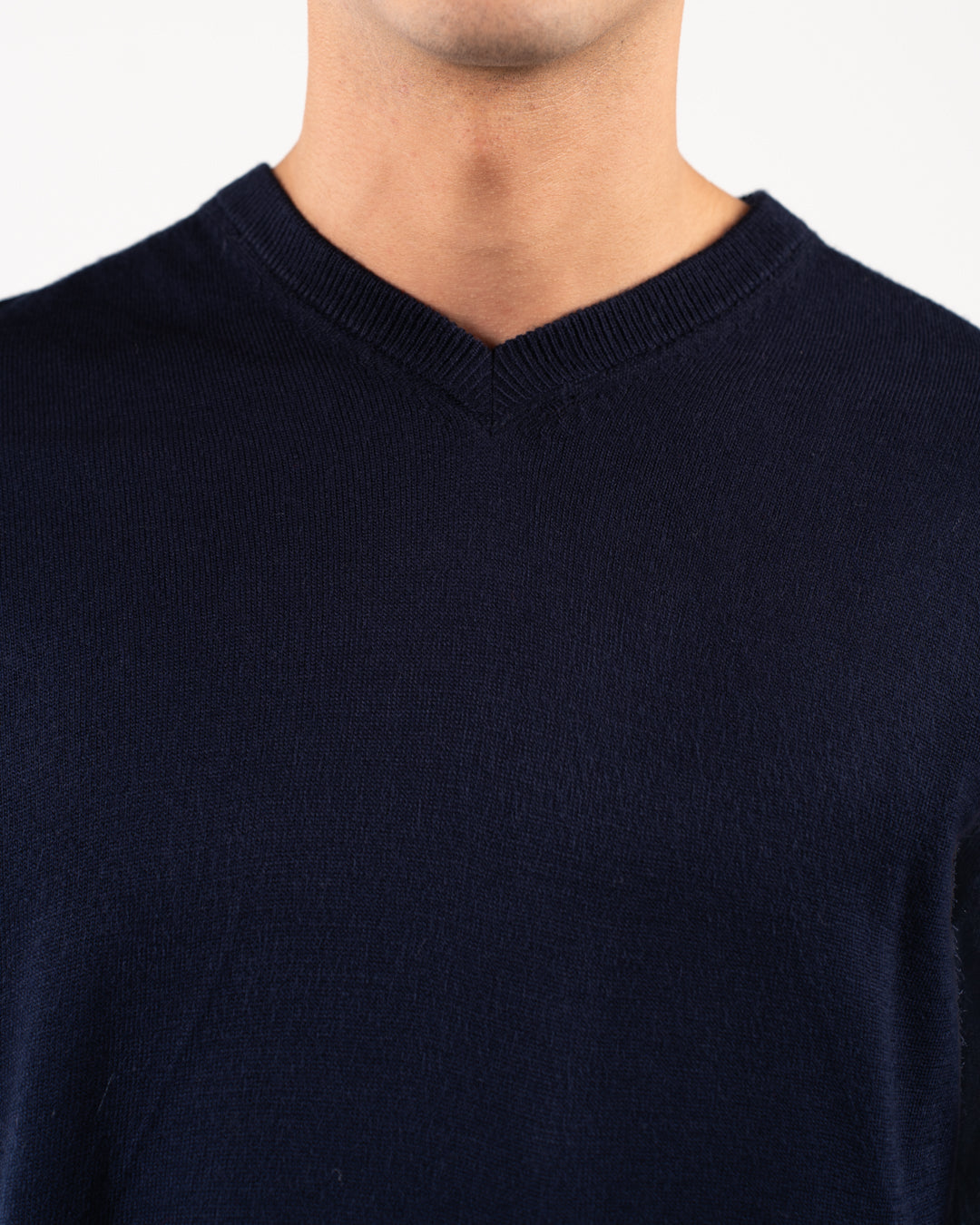 Men Plain Sweater V Neck