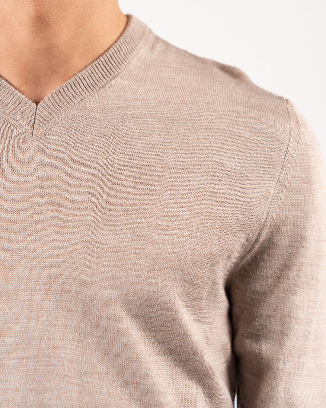 Men Plain Sweater V Neck