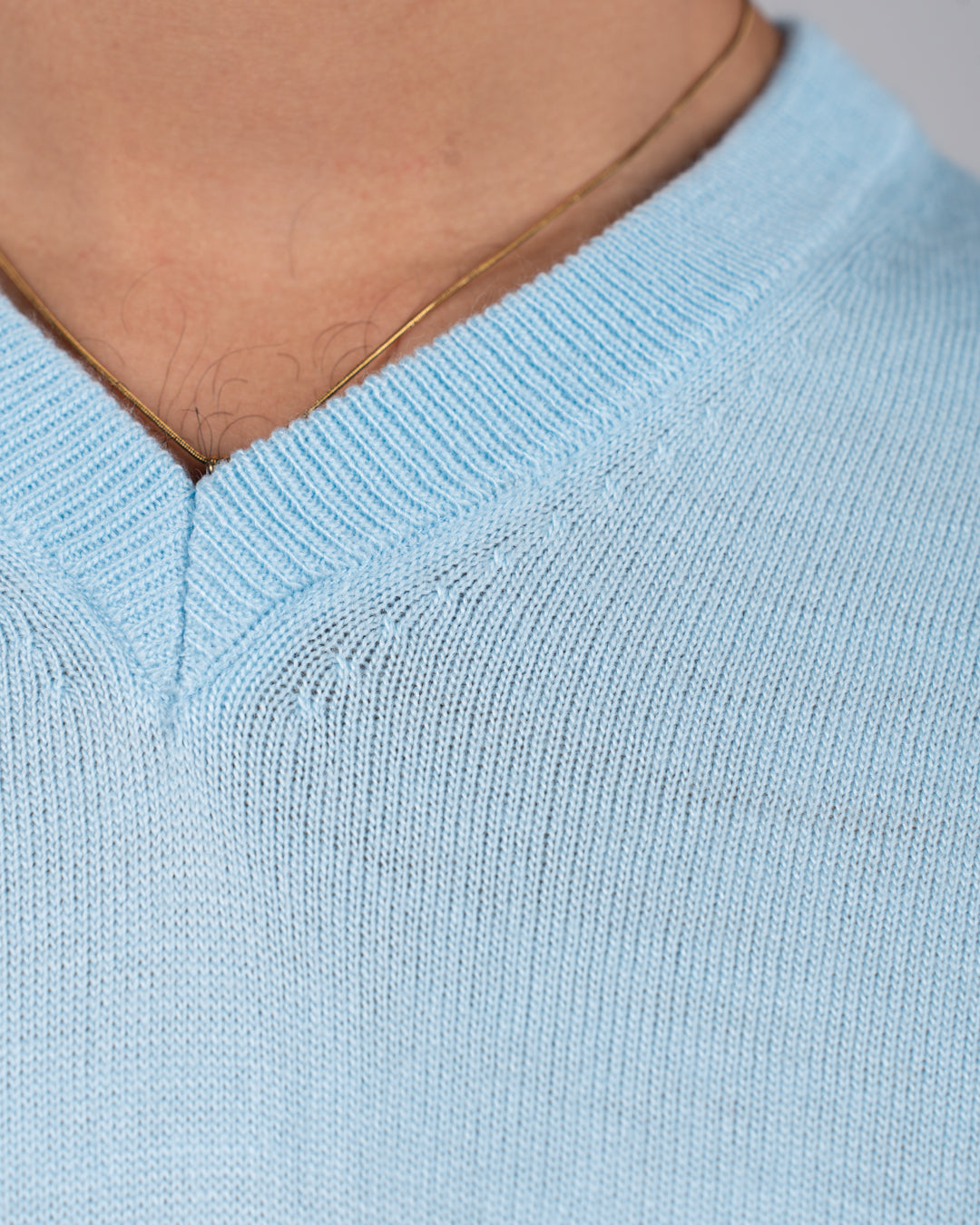 Men Plain Sweater V Neck