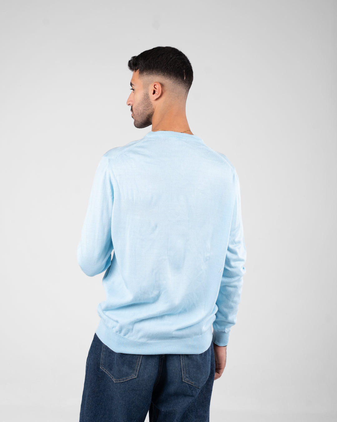 Men Plain Sweater V Neck