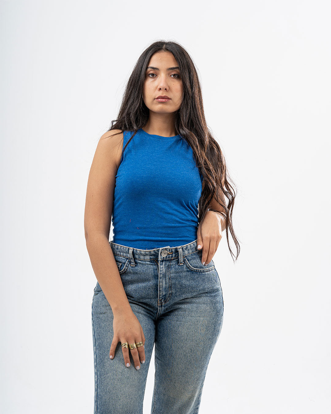 Sleeveless Womens Basic T-shirt