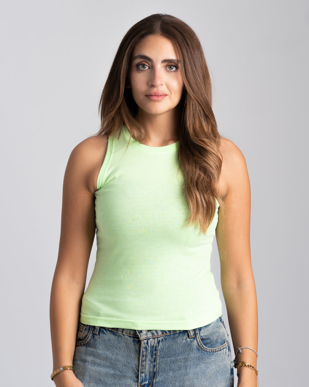 Sleeveless Womens Basic T-shirt