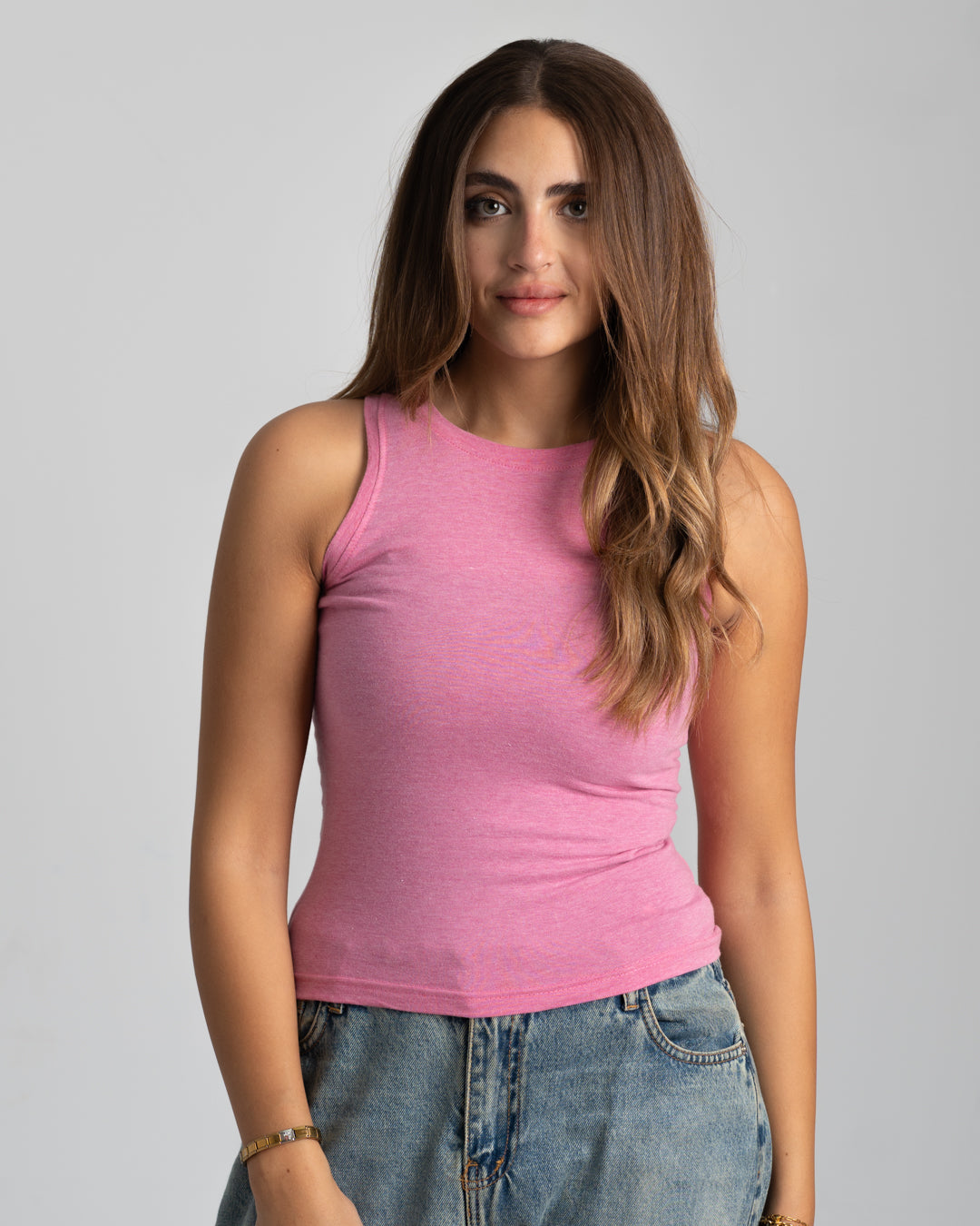 Sleeveless Womens Basic T-shirt