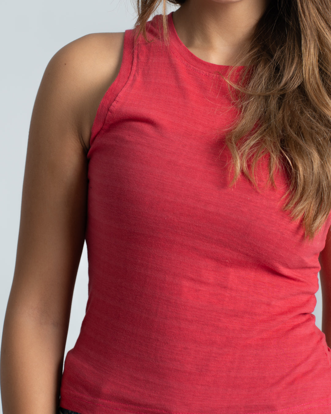 Sleeveless Womens Basic T-shirt