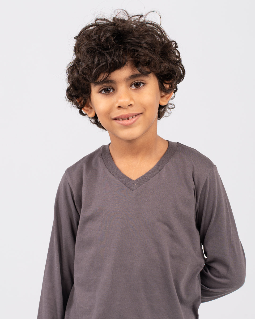 Boys long-sleeve V-neck t-shirt
