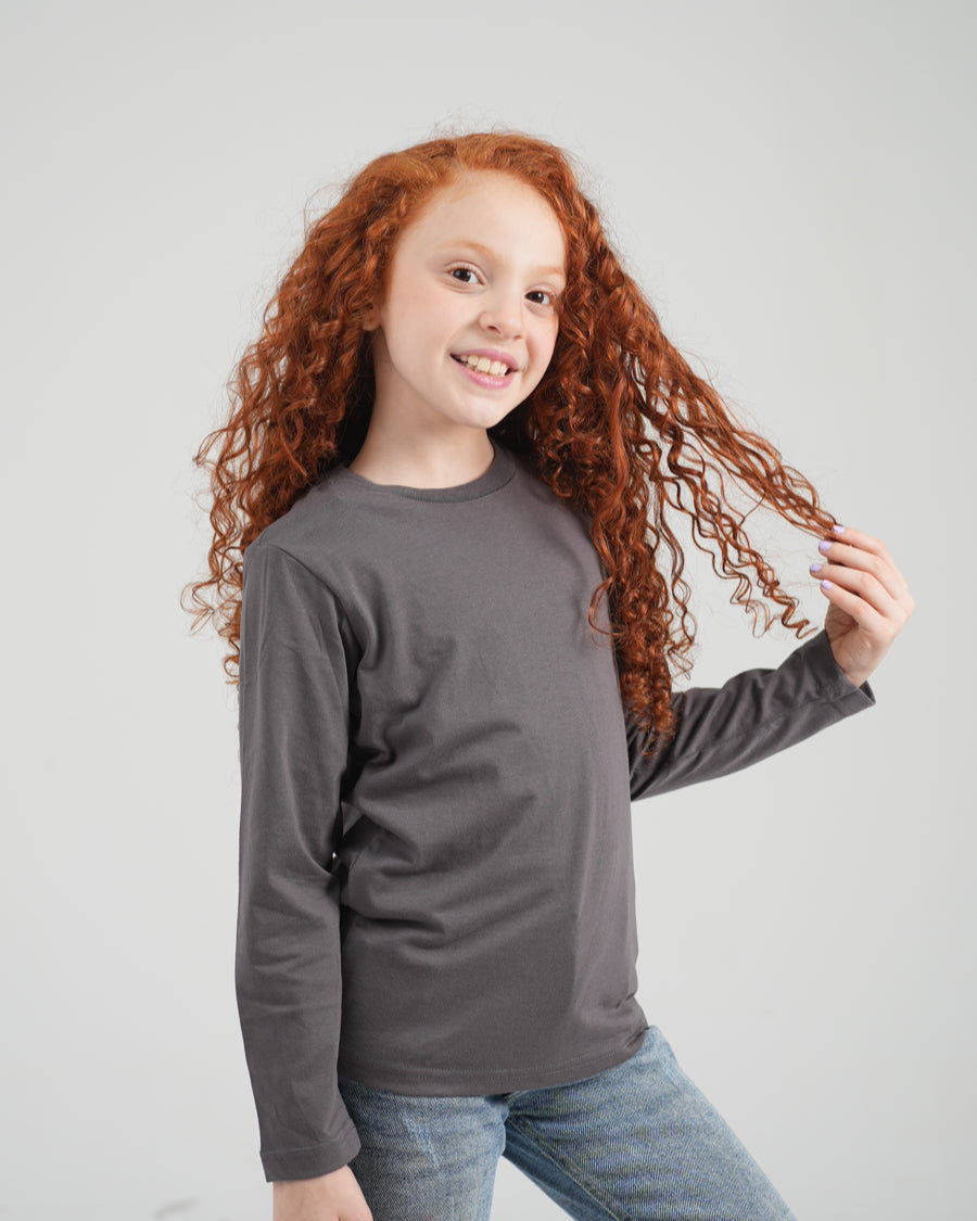 Girls long-sleeve roundneck t-shirt