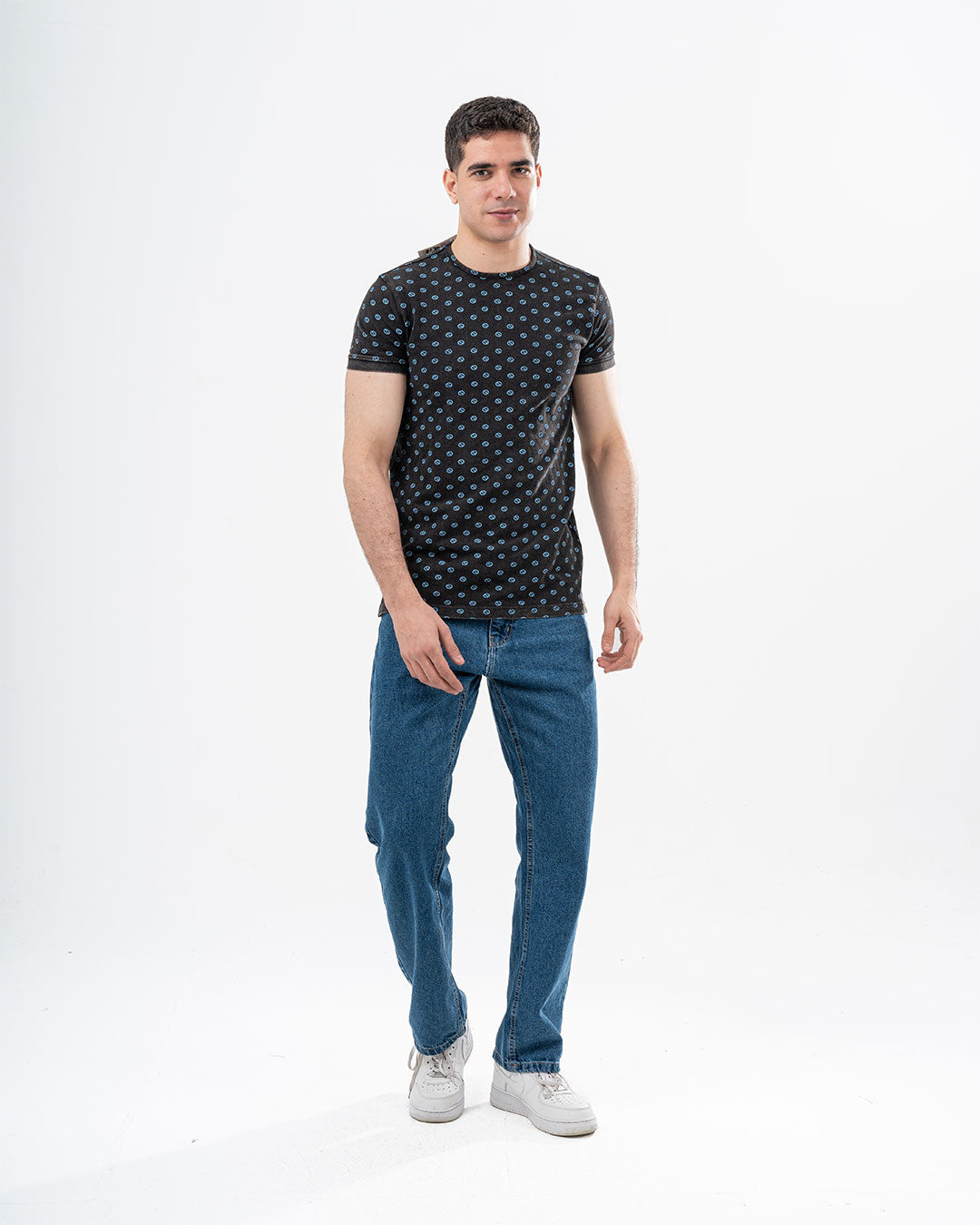 Men Half-Sleeves Polo T-shirt Printed