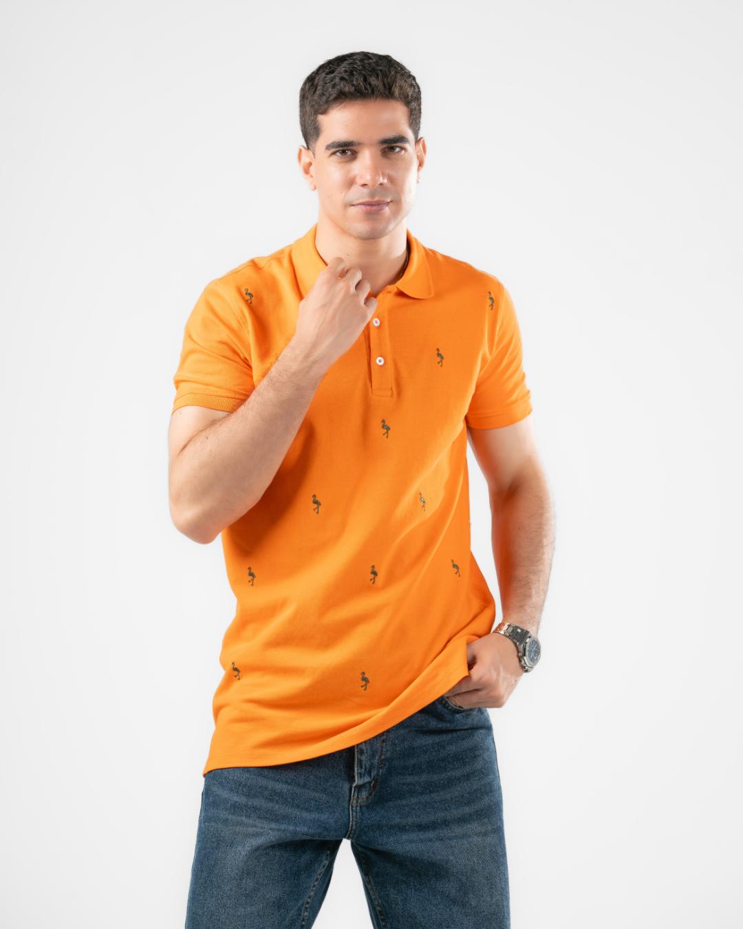 تي شيرت بولو رجالي مطرز