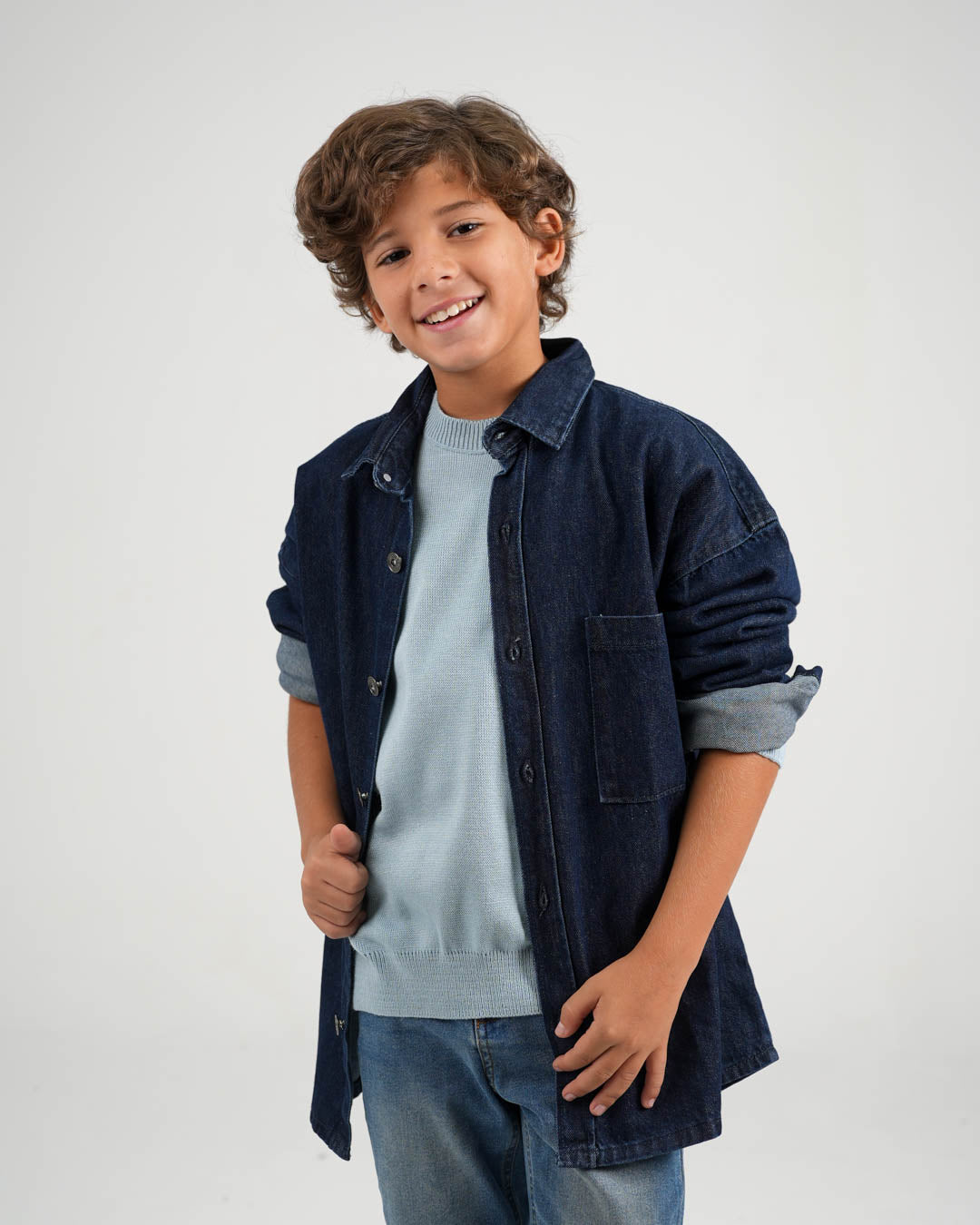 جاكت جينز خفيف أولادي