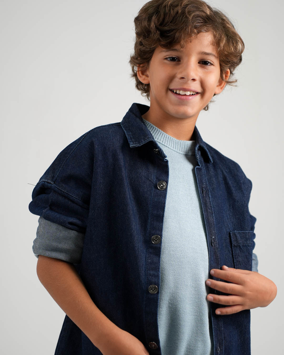 جاكت جينز خفيف أولادي