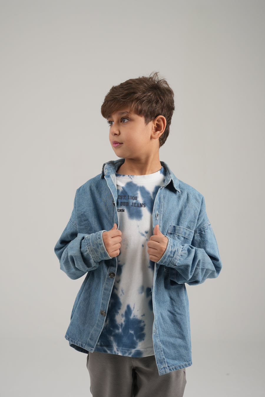 جاكت جينز خفيف أولادي