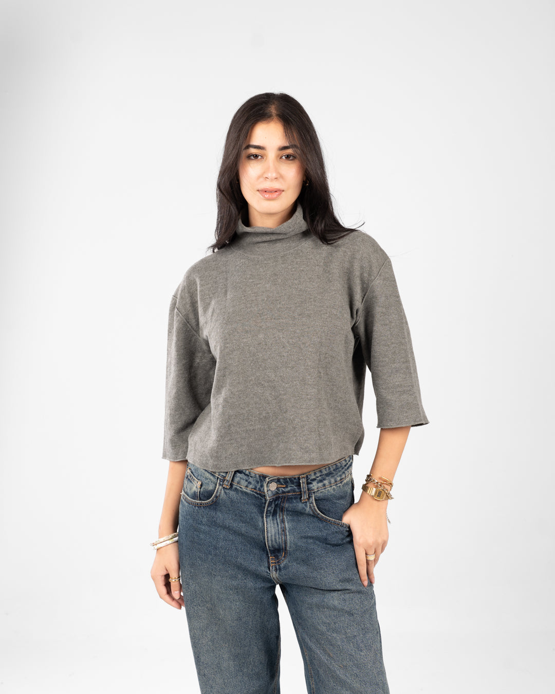 Women Knitted Sweat Shirt