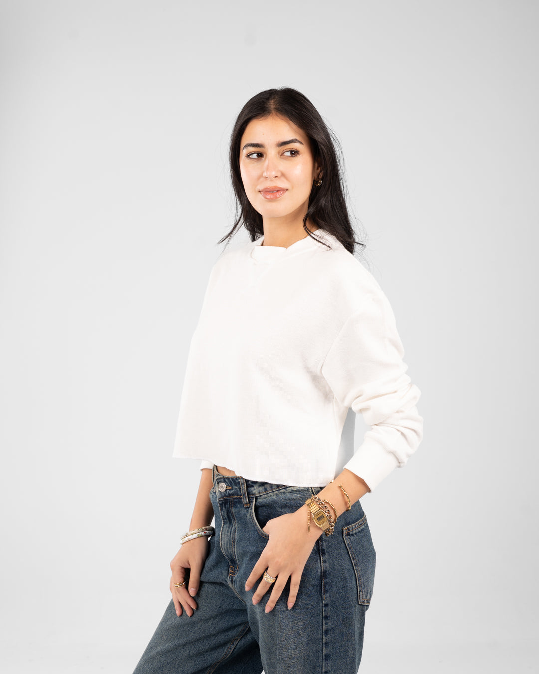 سويت شيرت نسائي كبير الحجم