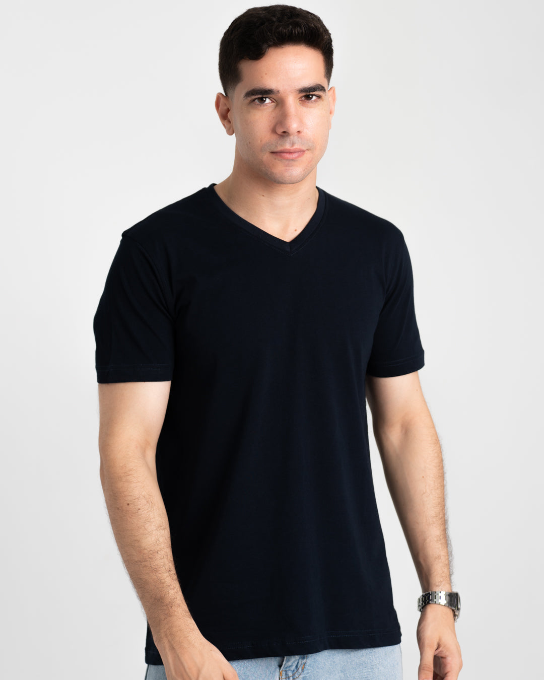 Men V-Neck Half-Sleeves T-Shirt