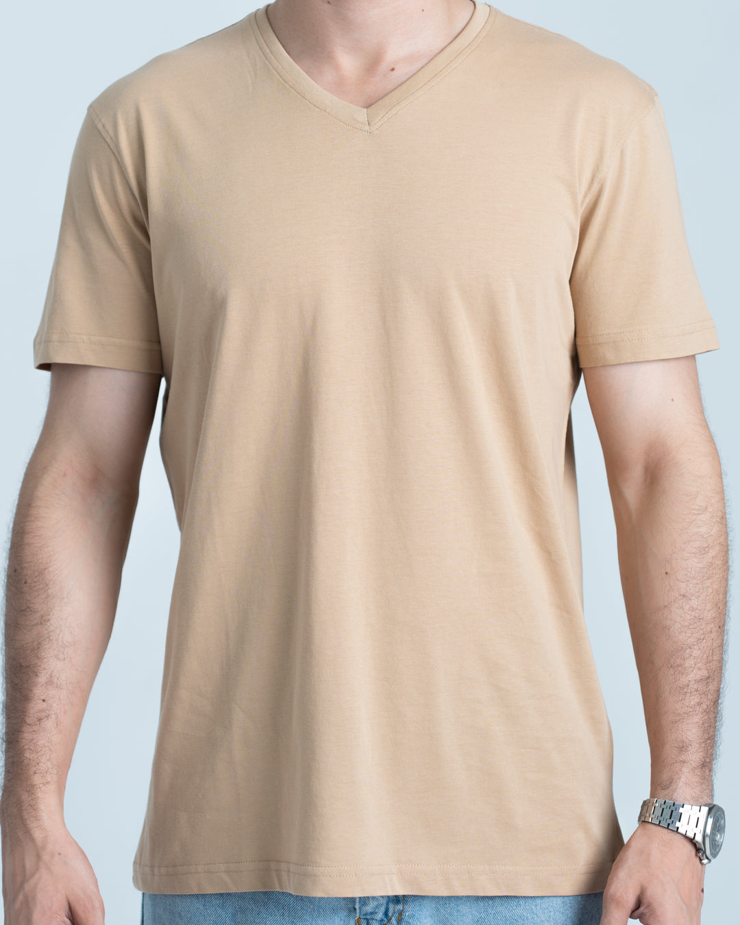 Men V-Neck Half-Sleeves T-Shirt