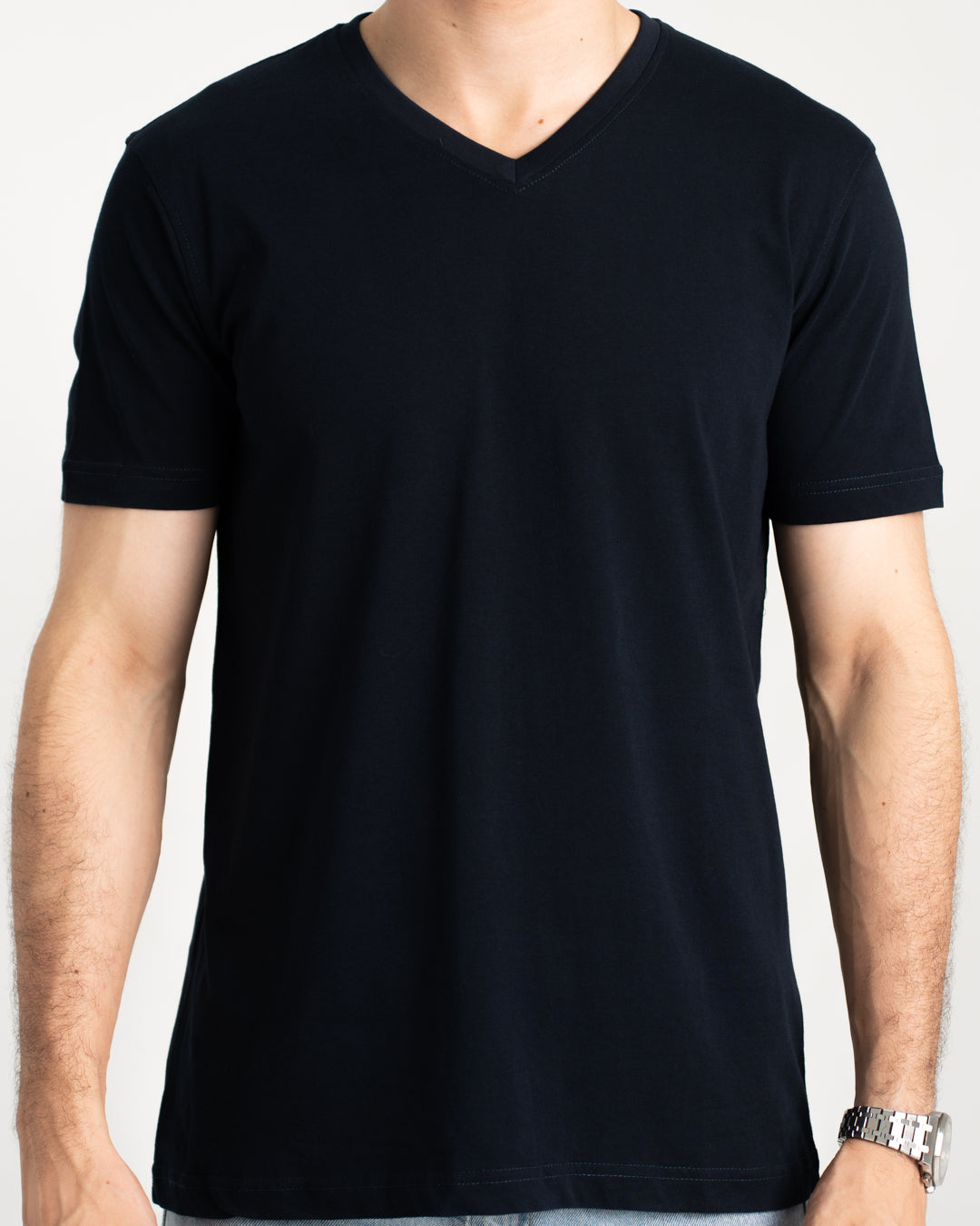 Men V-Neck Half-Sleeves T-Shirt