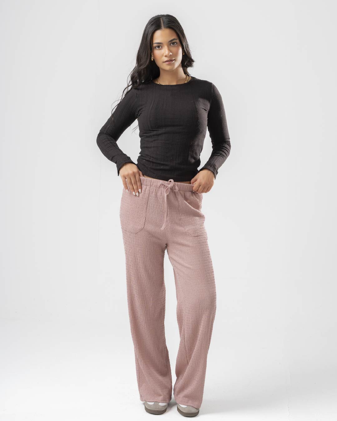 Plain Women Pants with Pockets 2216