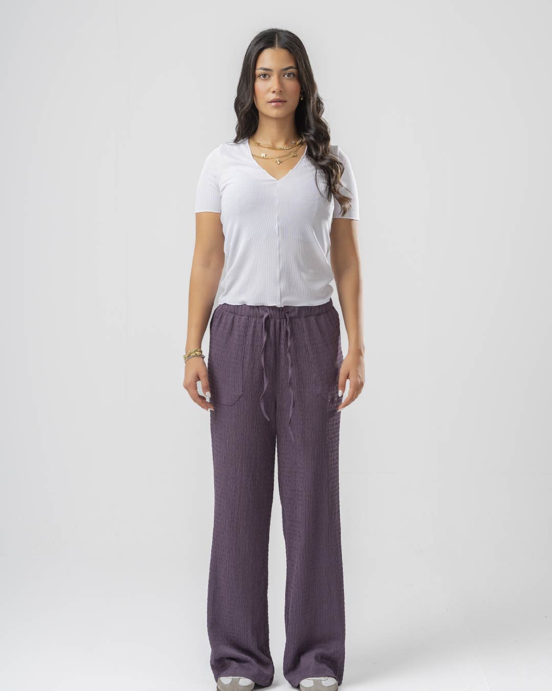 Plain Women Pants with Pockets 2216