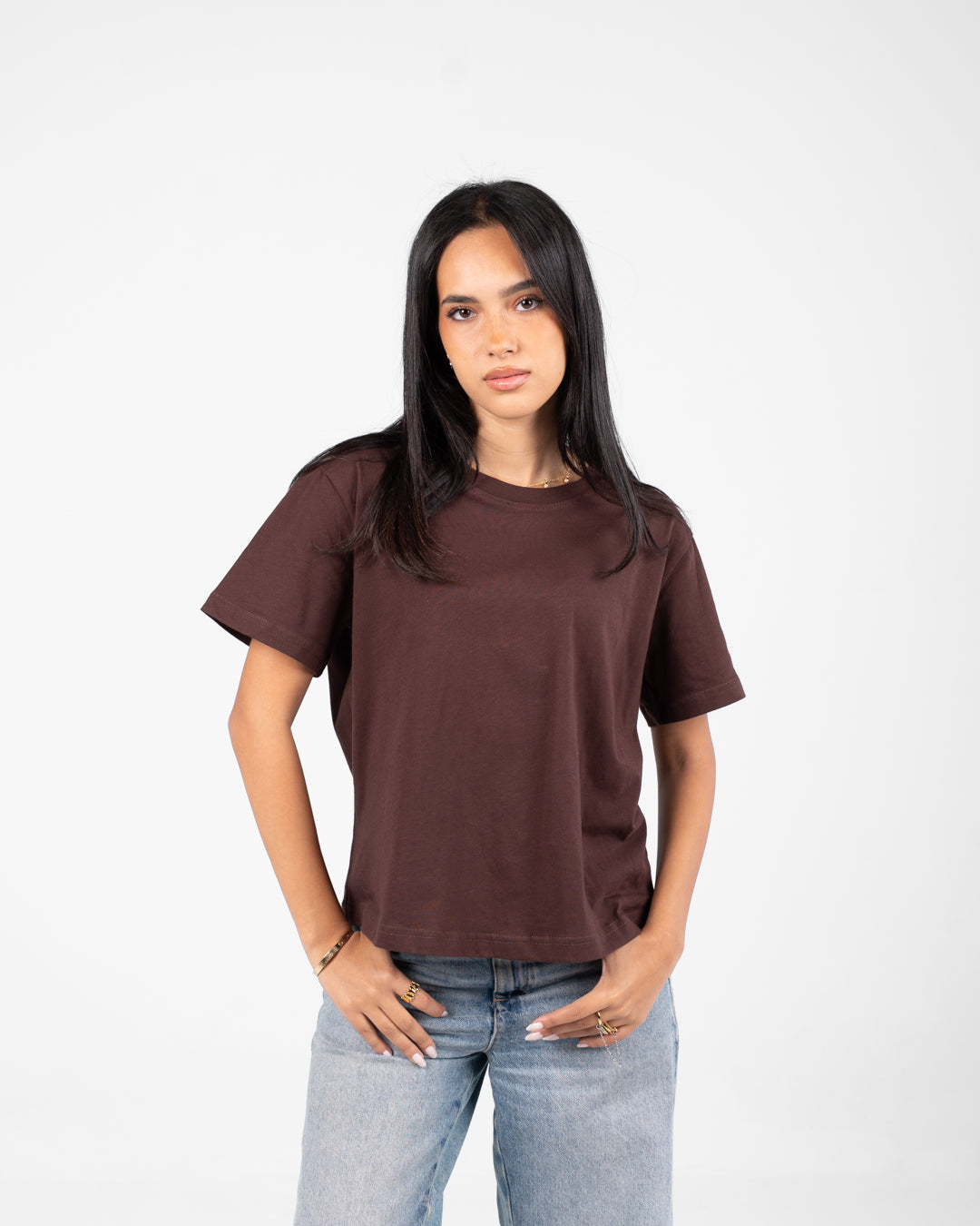 Women Half-Sleeves Plain T-Shirt