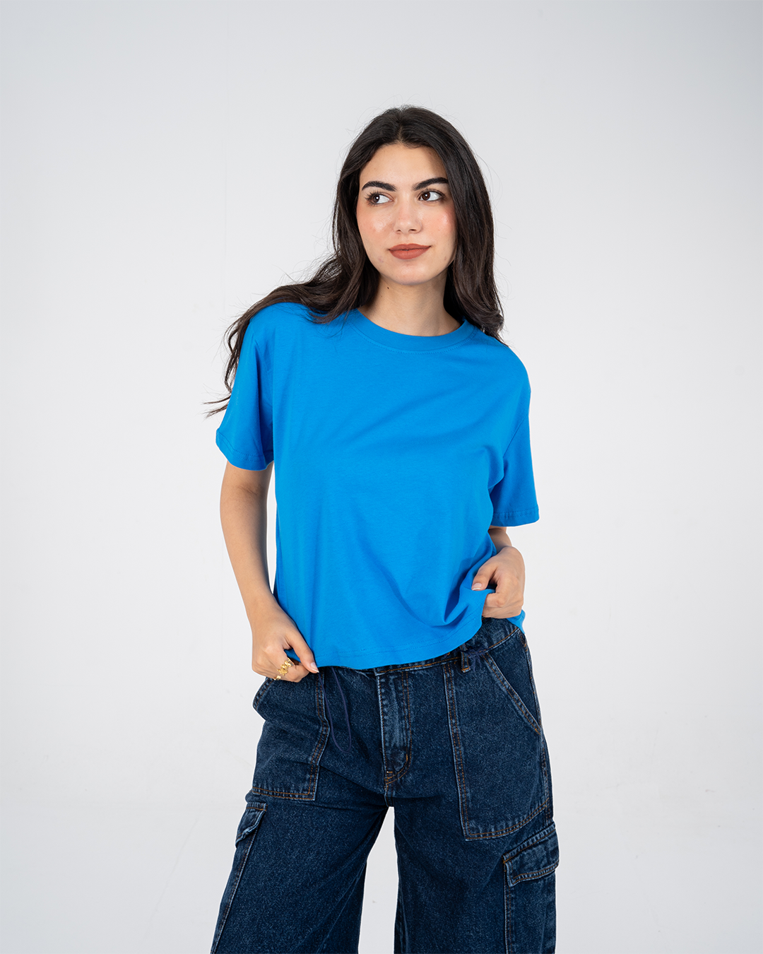 Women Half-Sleeves Plain T-Shirt