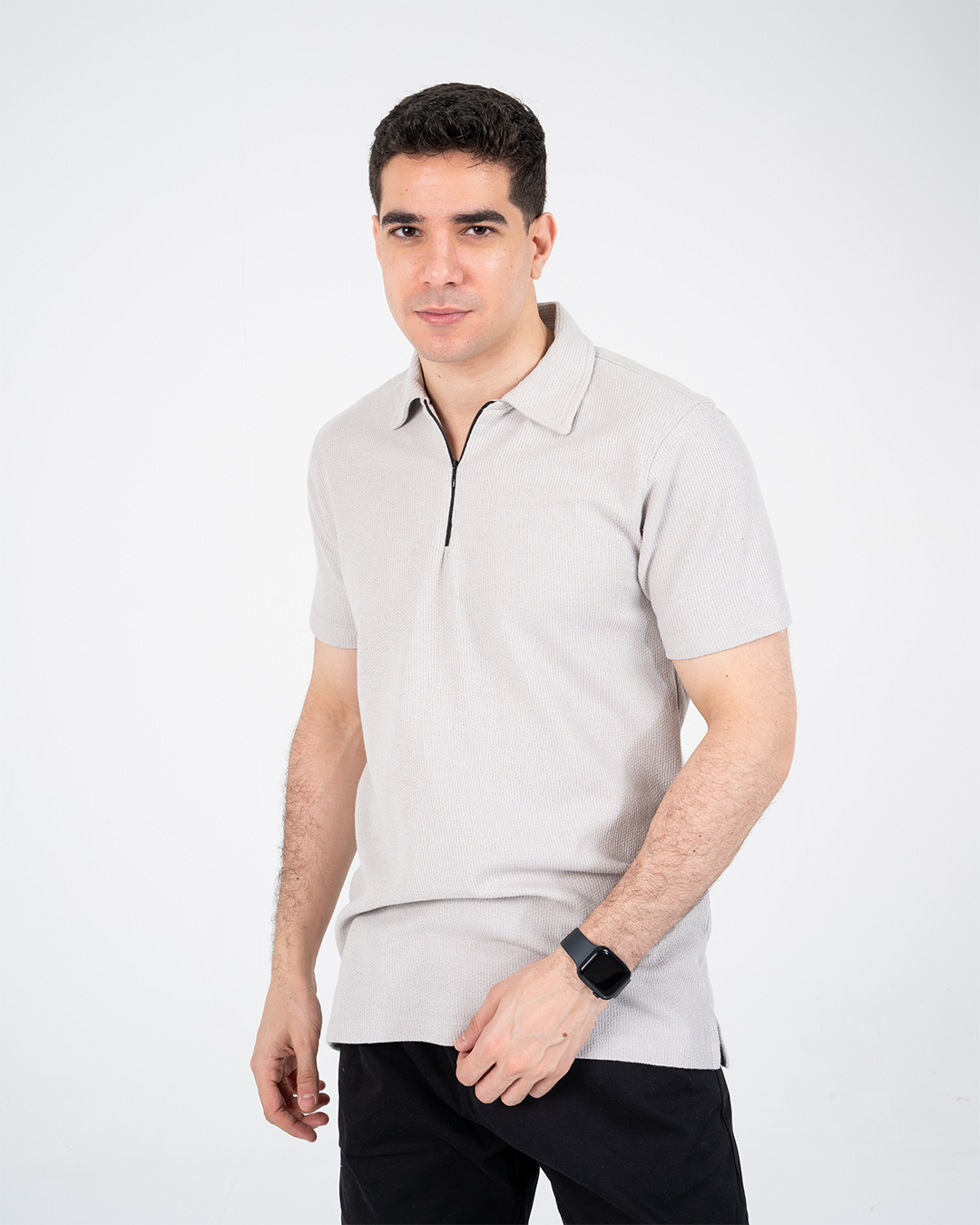 تي شيرت بولو بسحاب