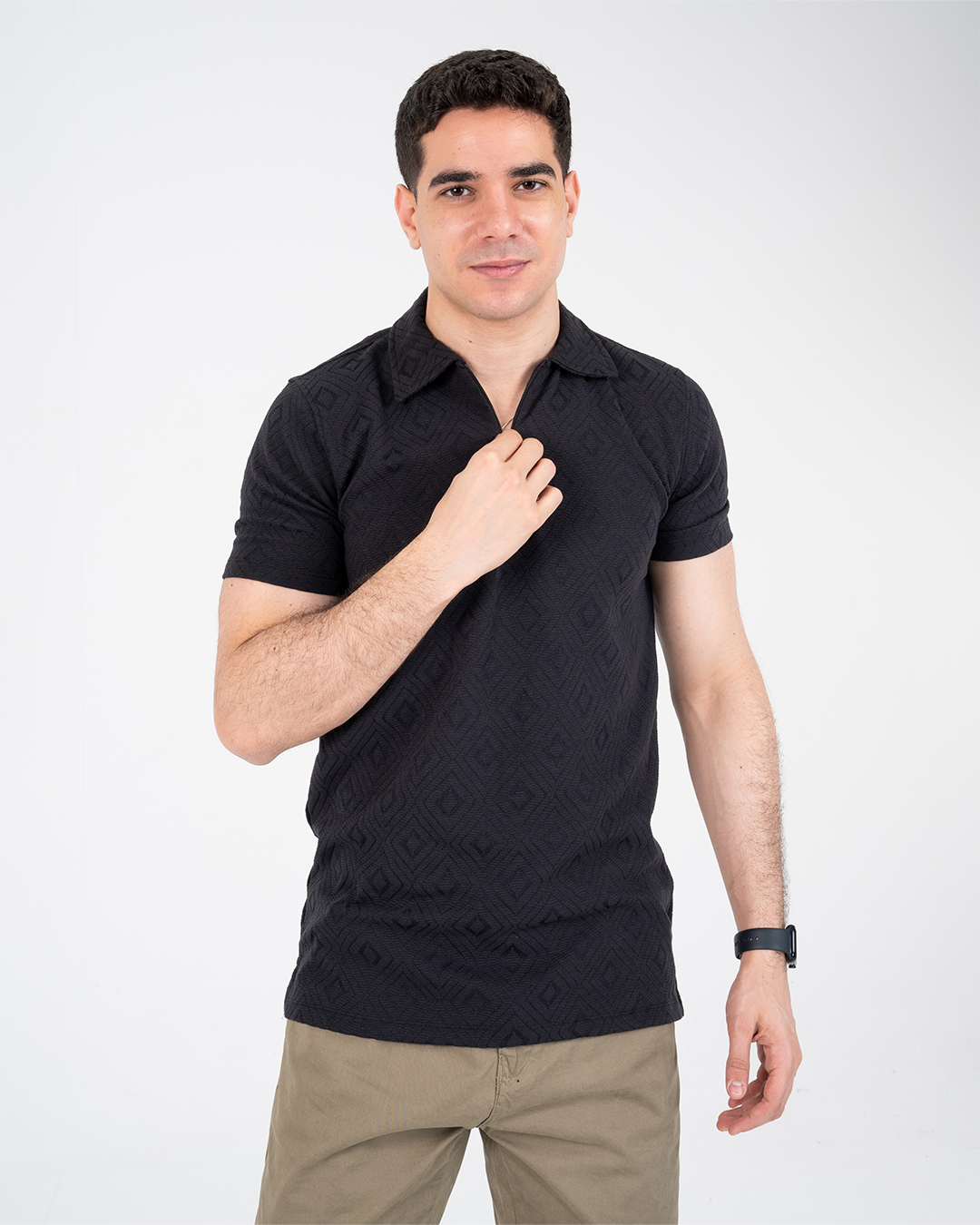 تي شيرت بولو بسحاب