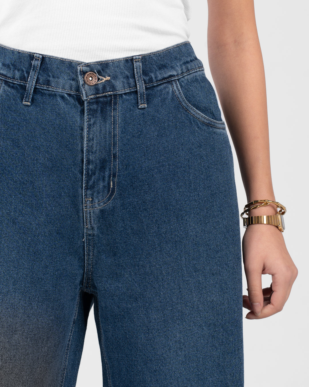 بنطلون جينز نسائي واسع