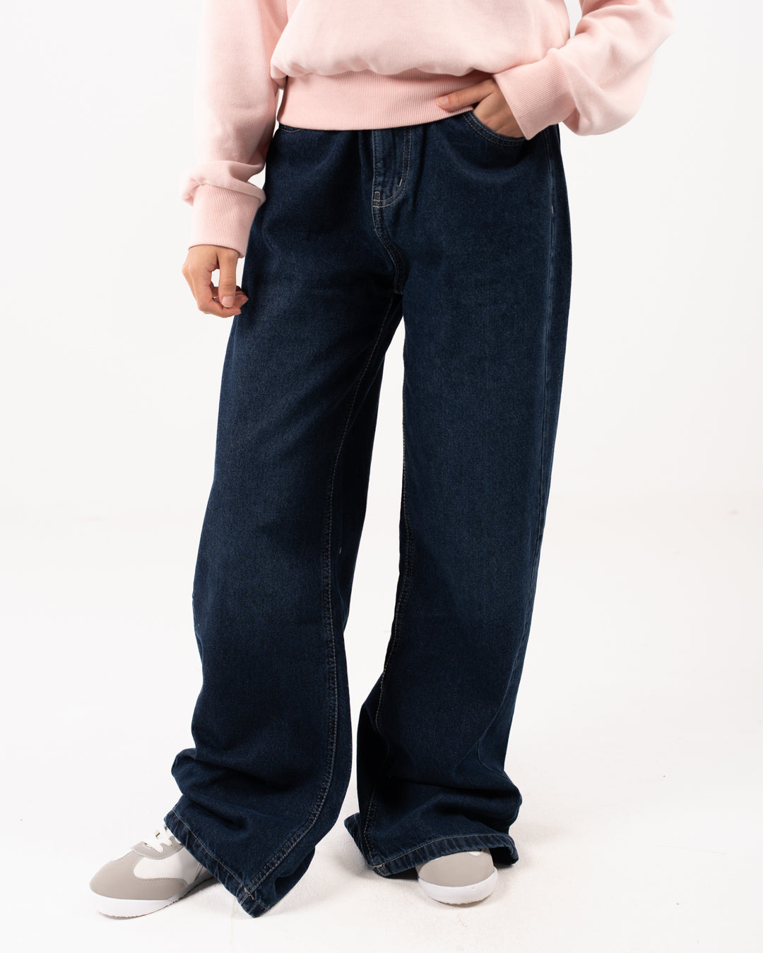 بنطلون جينز نسائي واسع