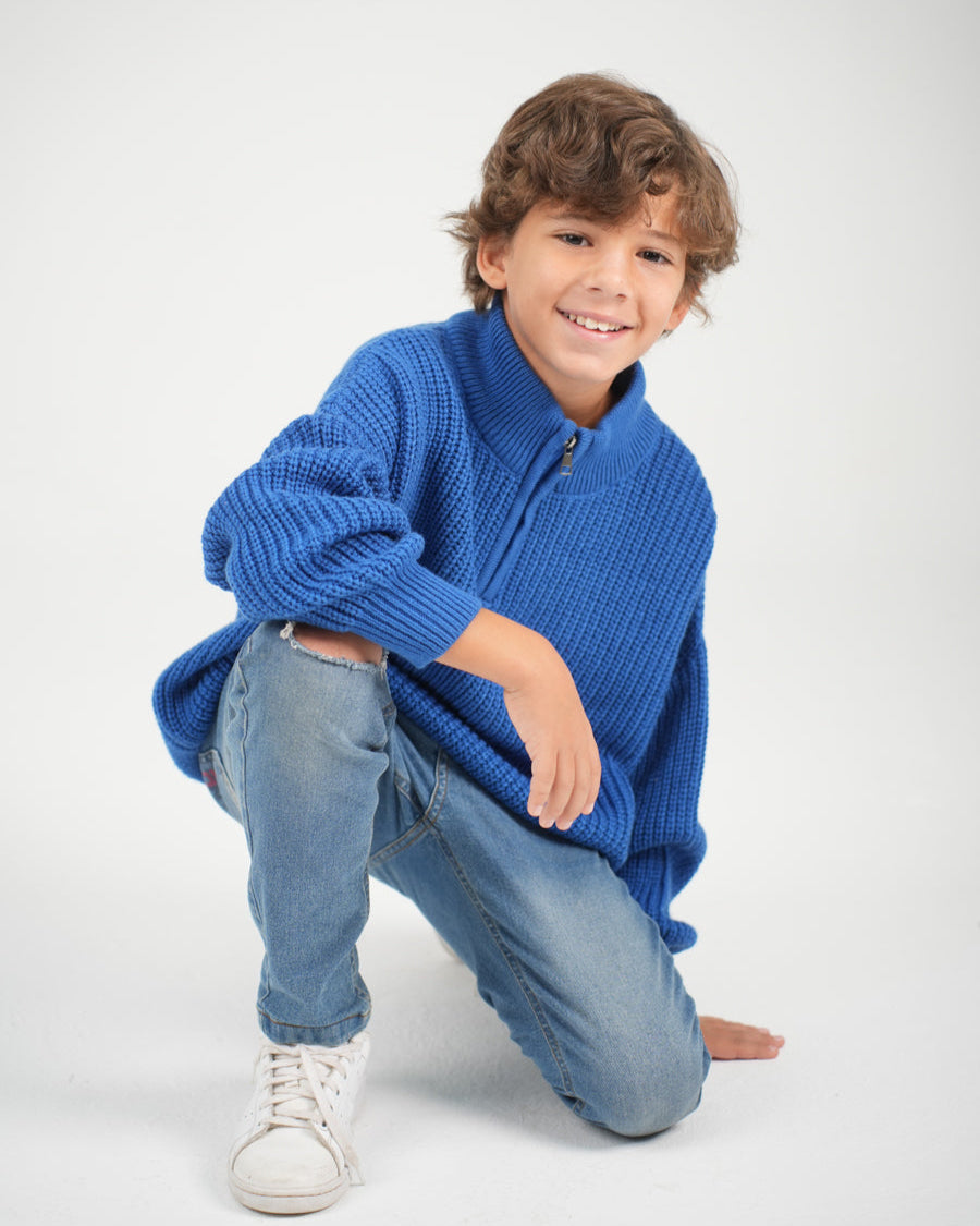 بلوفر بياقة سوستة