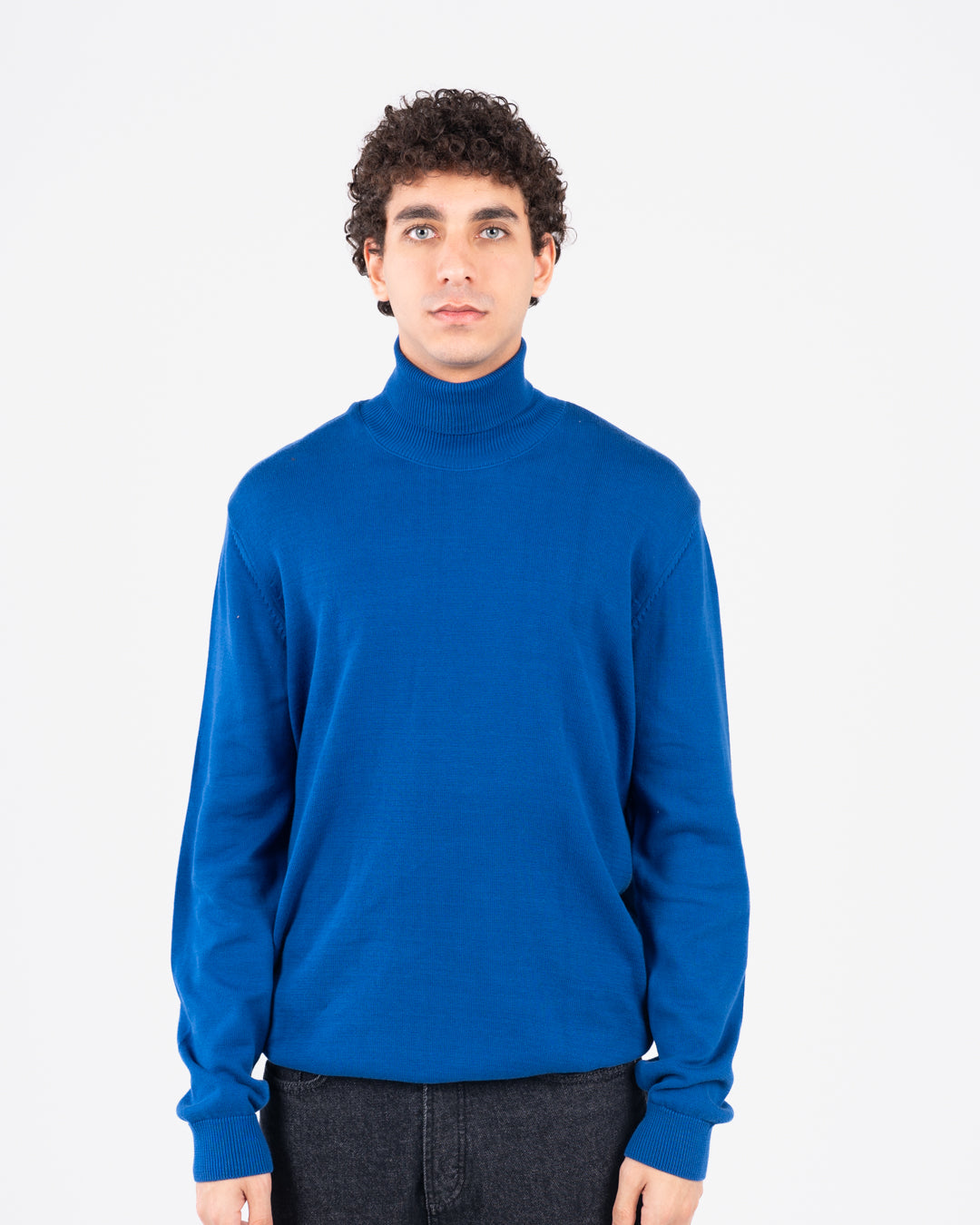 Men plain half cool sweater