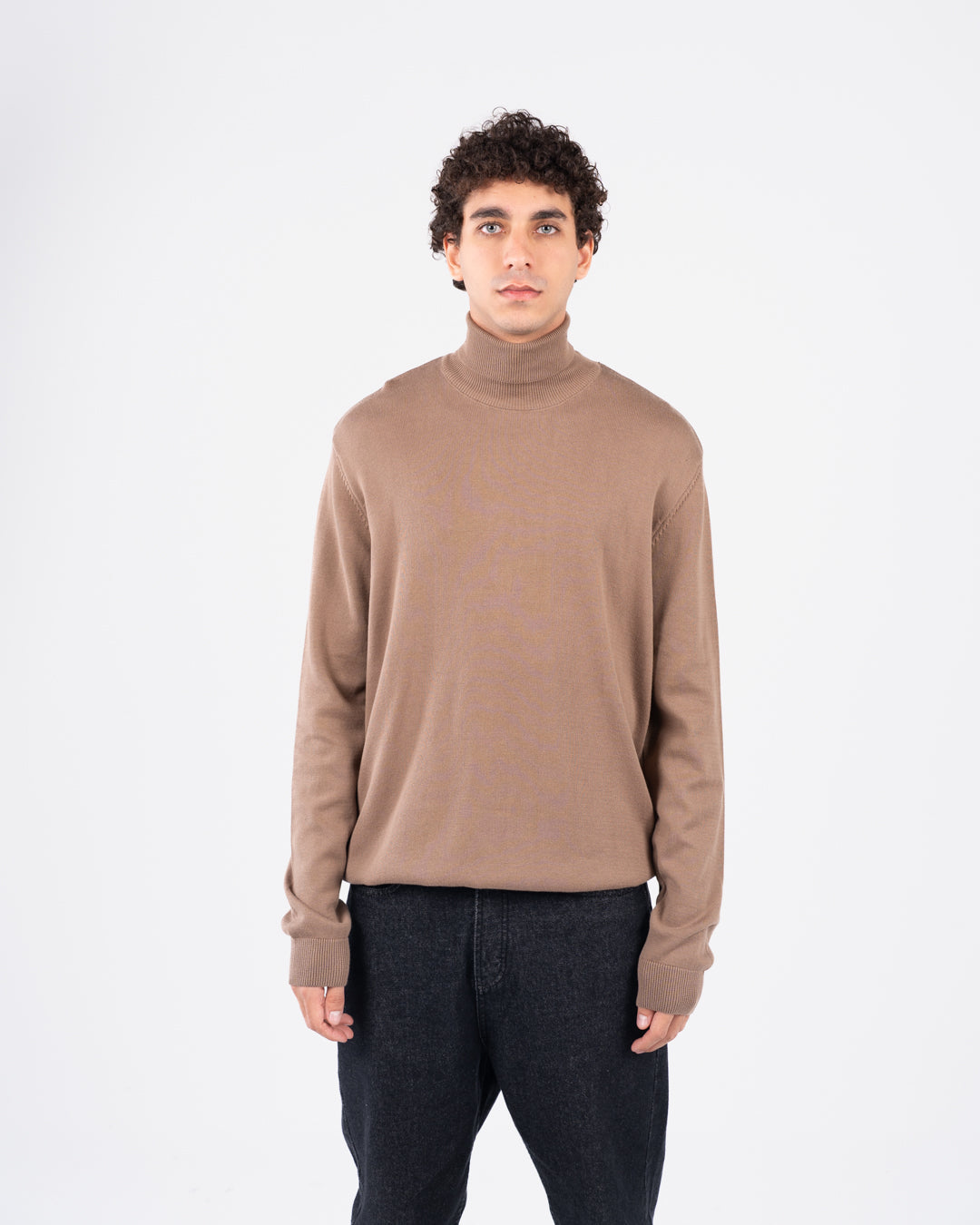 Men plain half cool sweater