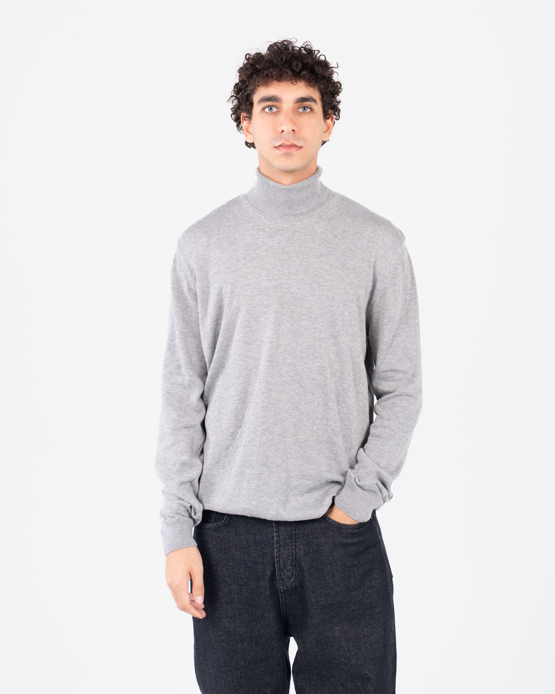 Men plain half cool sweater