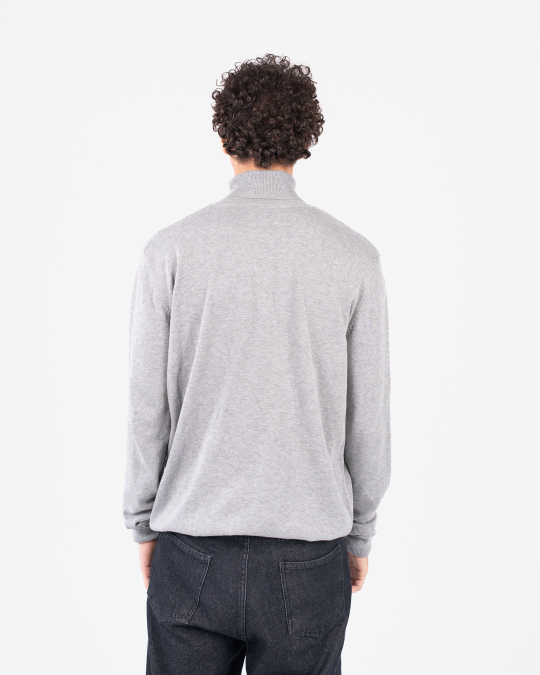 Men plain half cool sweater