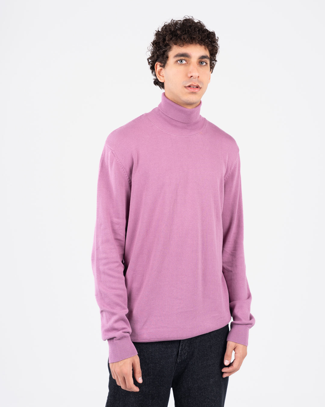 Men plain half cool sweater