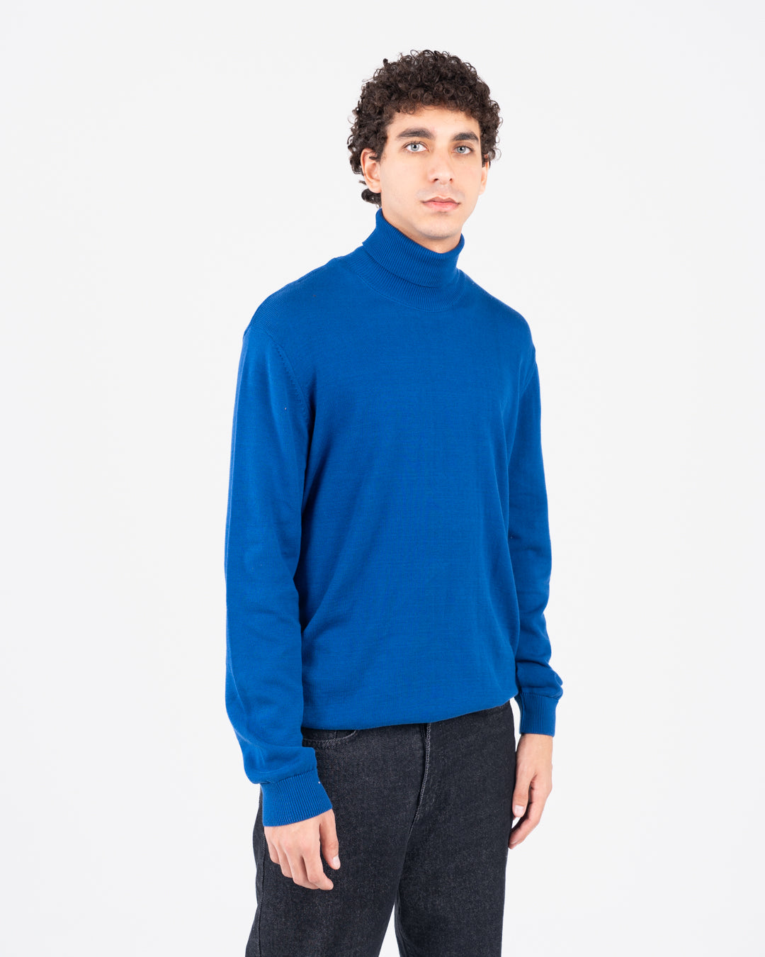 Men plain half cool sweater