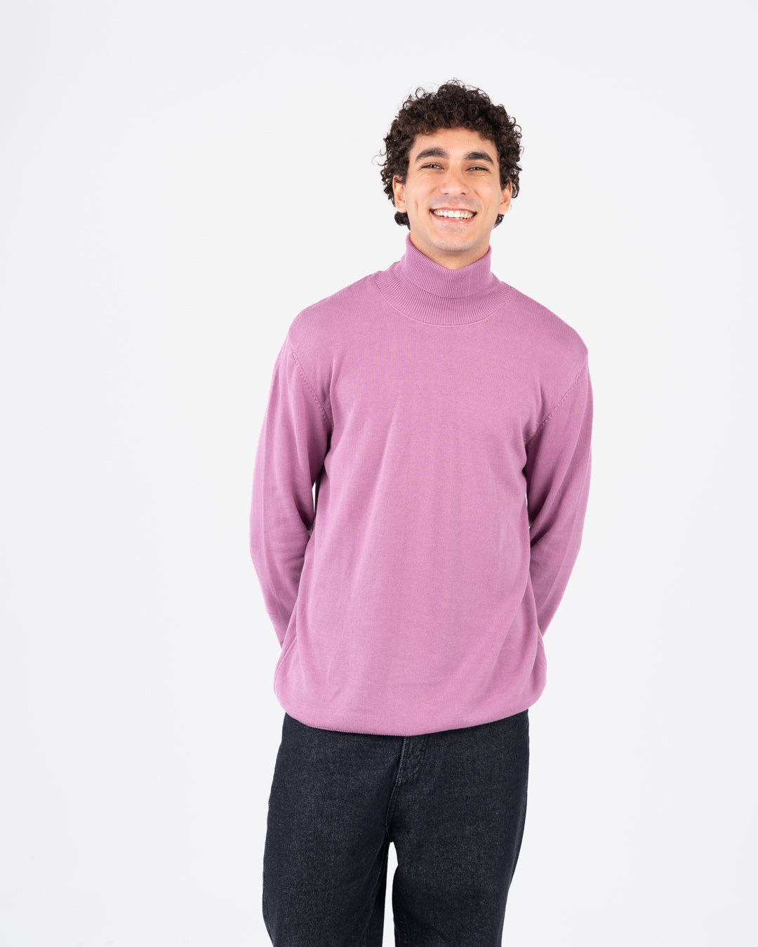 Men plain half cool sweater