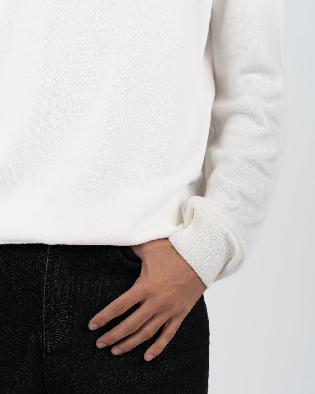 Men plain half cool sweater