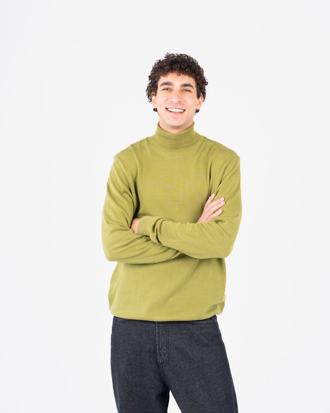 Men plain half cool sweater